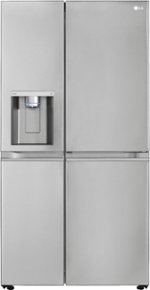 LG - 27.1 cu ft Side by Side Refrigerator with Door in Door, Craft Ice, and Smart Wi-Fi - Stainless steel - Front_Standard