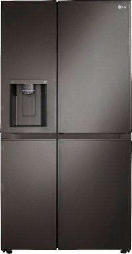 LG - 27.1 cu ft Side by Side Refrigerator with Door in Door, Craft Ice, and Smart Wi-Fi - Black stainless steel