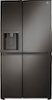 LG - 27.1 Cu. Ft. Side-by-Side Smart Refrigerator with Door-in-Door and Craft Ice - Black Stainless Steel-Front_Standard