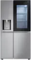 Front. LG - 27 Cu. Ft. Side-by-Side Smart Refrigerator with Craft Ice - PrintProof Stainless Steel.