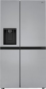 LG - 27.2 cu ft Side by Side Refrigerator with SpacePlus Ice - Stainless steel - Front_Standard
