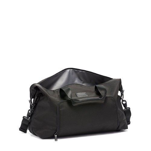TUMI Alpha Double Expansion Travel Satchel - Black WORLDWIDE DELIVERY