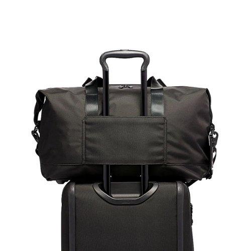 TUMI Alpha Double Expansion Travel Satchel - Black SHOP ONLINE