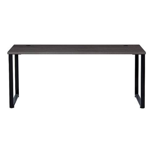 Image of Hirsh - 30"x60" Open Desk for Commercial Office or Home Office - Black / Weathered Charcoal