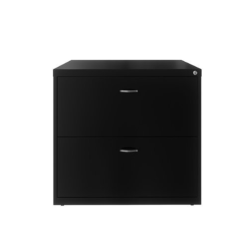 Space Solutions - Home Office Style Lateral File Cabinet, 30 in. Wide, 2 Drawer - Black
