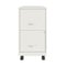 Space Solutions - 18" 2 Drawer Mobile Smart Vertical File Cabinet - Pearl White-Front_Standard