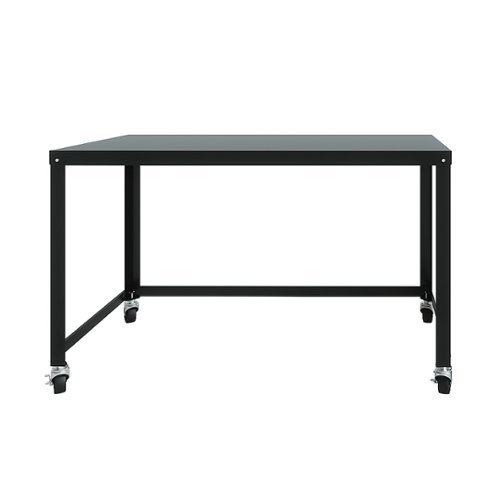 Hirsh Ready-to-assemble 48-inch Wide Mobile Metal Desk - Black