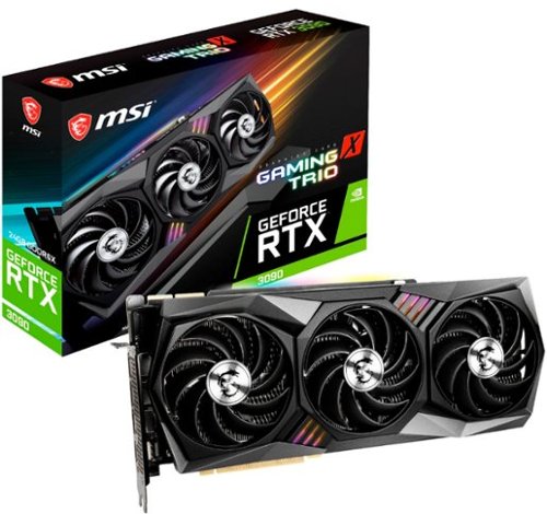 MSI - NVIDIA GeForce RTX 3090 GAMING X TRIO 24G - 24GB GDDR6X - PCI Express 4.0 - Graphics Card - Black