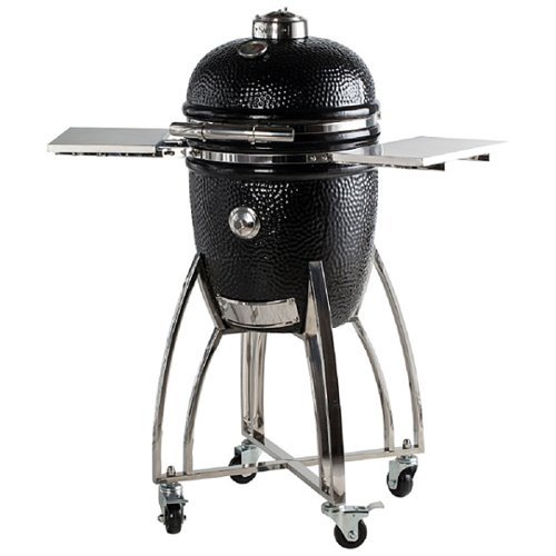 Saffire - Platinum Kamado—Medium Ceramic Grill and Smoker - Black