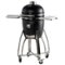 Saffire - Platinum Kamado—Medium Ceramic Grill and Smoker - Black-Angle_Standard