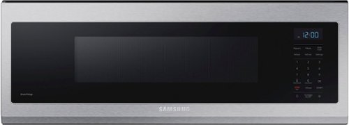 Samsung - 1.1 cu. ft. Smart SLIM Over-the-Range Microwave with 400 CFM Hood Ventilation, Wi-Fi & Voice Control - Fingerprint Resistant Stainless Steel