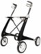 byAcre - Carbon Ultralight Compact Rollator, 16.1" Seat Width, Supports up to 285lbs - Black Frame-Front_Standard