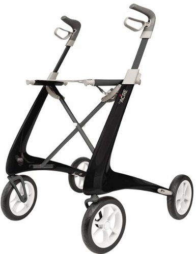 

byAcre - Carbon Ultralight Comfort Walker Rollator, 18.5" Seat Width, Supports up to 285lbs - Black Frame