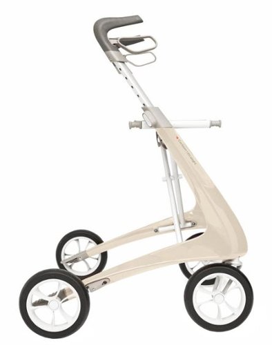 

byAcre - Carbon Ultralight Regular Rollator, 16.5" Seat Width, White Frame, Supports up to 285lbs - White