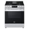 LG - 5.8 Cu. Ft. Smart Slide-In Gas True Convection Range with EasyClean and Air Fry - Stainless Steel-Front_Standard