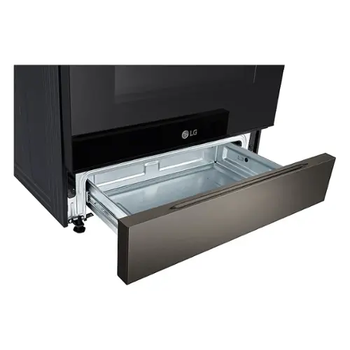 Alt View 24. LG - 5.8 Cu. Ft. Smart Slide-In Gas True Convection Range with EasyClean and Air Fry - PrintProof Black Stainless Steel.