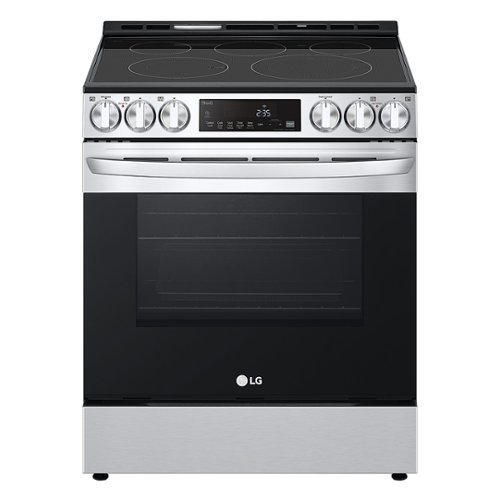 LG - 6.3 cu ft Electric Slide In Range with Air Fry and Smart Wi-Fi Enabled - Stainless steel