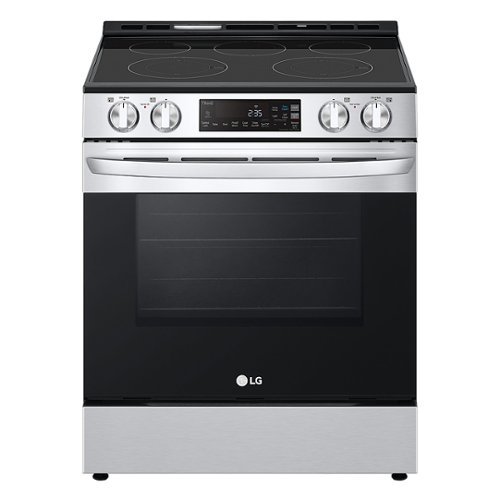 LG - 6.3 Cu. Ft. Smart Slide-In Electric Range with EasyClean and WideView Window - Stainless steel
