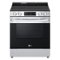 LG - 6.3 Cu. Ft. Smart Slide-In Electric Range with EasyClean and ThinQ Technology - Stainless Steel-Front_Standard