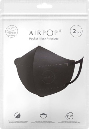 AIRPOP Pocket 2 Pack KN95 Masks - White GLOBAL SHIPPING