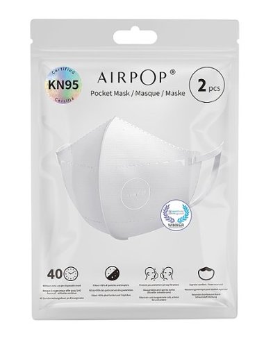 

AIRPOP - Pocket 2 Pack KN95 Masks - White