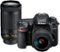 Nikon - D7500 DSLR 4K Video Two Lens Kit with 18-55mm and 70-300mm Lenses - Black-Front_Standard