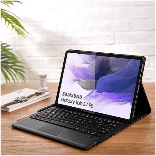 SaharaCase Keyboard Case with Mouse Pad for Samsung Galaxy Tab S8 Plus and S7 FE - Black HOW TO BUY