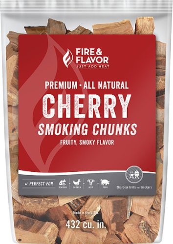 Fire & Flavor - Premium All Natural Cherry Smoking Wood Chunks, 4 Pounds - Brown