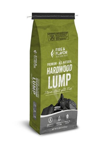 Fire & Flavor - Premium All Natural Hardwood Lump Charcoal, 8 Pounds - Black