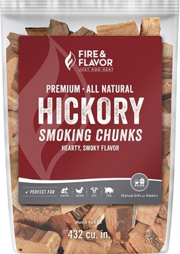 Fire & Flavor - Premium All Natural Hickory Smoking Wood Chunks, 4 Pounds - Brown