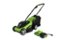 Greenworks - 24-Volt 13-Inch Push Lawn Mower (1x 4.0Ah Battery and 1 x Charger) - Green-Front_Standard