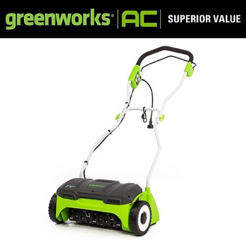 Image of Greenworks - 10.0Ah Plug-in 14-Inch Dethatcher - Green