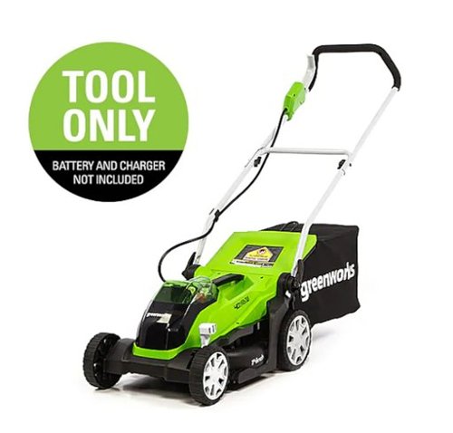 Greenworks - 17 in. 40-Volt Cordless Brushless Walk Behind Lawn Mower (Battery and Charger Not Included) - Green