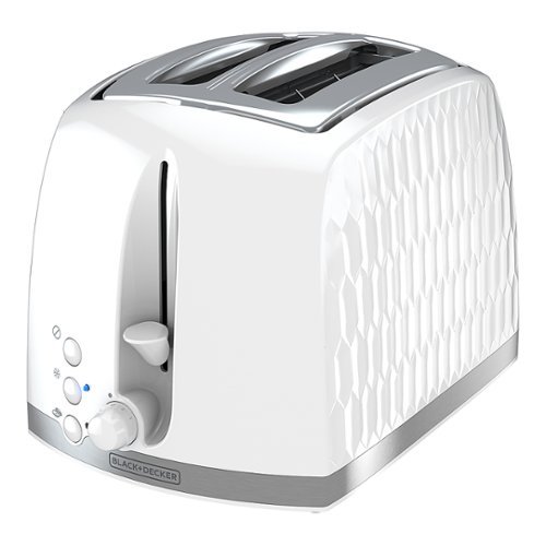 Black+Decker - Honeycomb Collection 2-Slice Toaster - white