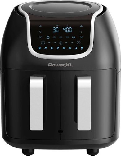 PowerXL - 9 QT Digital Air Fryer with Dual Basket - black