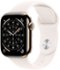 Apple Watch Series 11 (GPS+Cellular) 42mm Titanium Case with Light Blush Sport Band - S/M - Gold - (2025)-Front_Standard