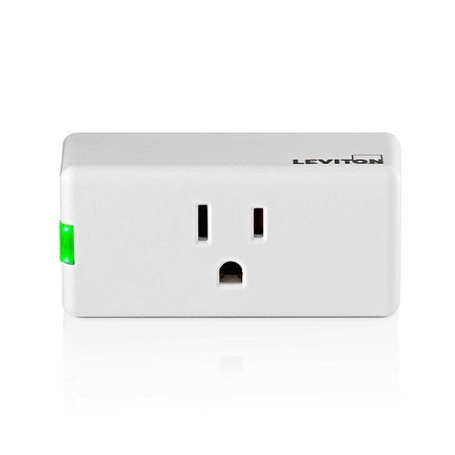 Leviton - Decora Wi-Fi Smart Mini Plug-In Single Outlet (2nd Gen) - White