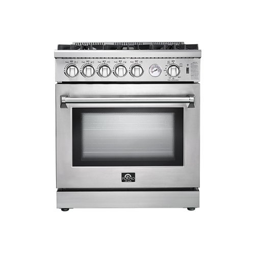 Forno Appliances - Lseo 4.23 Cu. Ft. Freestanding Gas Range with Convection Oven - Stainless Steel