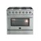 Forno Appliances - Galiano Alta Qualita 5.36 Cu. Ft. Freestanding Gas Range with Convection Oven - Stainless Steel-Front_Standard