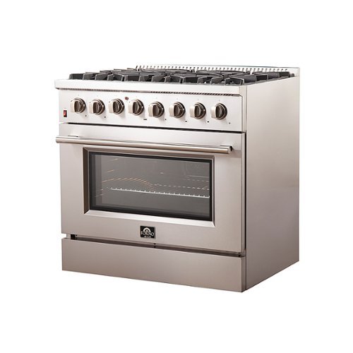 

Forno Appliances - Galiano 5.36 Cu. Ft. Freestanding Dual Fuel Electric Range with Convection Oven - Silver