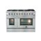 Forno Appliances - Galiano 6.58 Cu. Ft. Freestanding Gas Range with Convection Oven - Stainless steel-Front_Standard