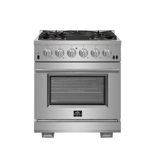 Forno Appliances - Capriasca Alta Qualita 4.32 Cu. Ft. Freestanding Single Oven Gas Range with Convection Oven - Stainless Steel