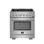 Front. Forno Appliances - Capriasca Alta Qualita 4.32 Cu. Ft. Freestanding Single Oven Gas Range with Convection Oven - Stainless Steel.