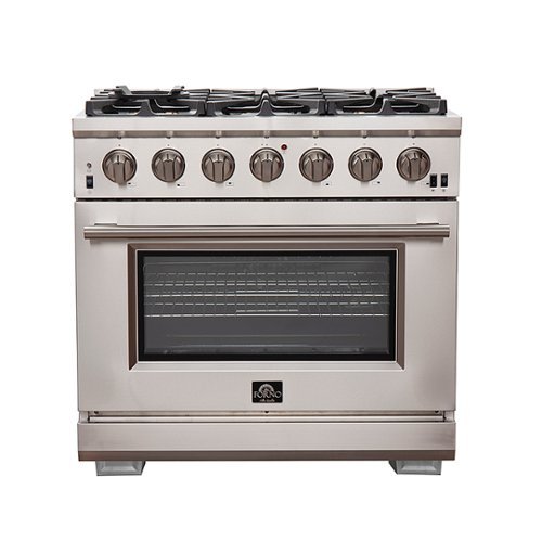 Forno Appliances - Capriasca Alta Qualita 5.36 Cu. Ft. Freestanding Single Oven Gas Range with Convection Oven - Stainless Steel