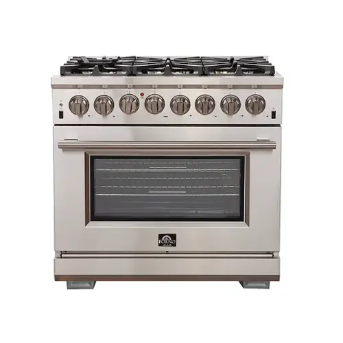 Front. Forno Appliances - Capriasca Alta Qualita 5.36 Cu. Ft. Freestanding Dual Fuel Range with Convection Oven - Silver.