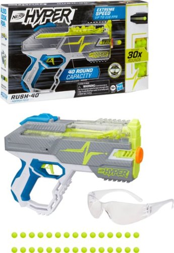 Nerf - Hyper Rush-40 Pump-Action Blaster and 30 Hyper Rounds