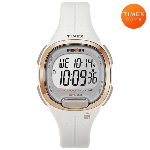 Timex Women's IRONMAN Transit 33mm Watch with Timex Pay - White/Rose Gold-Tone/Timex Pay