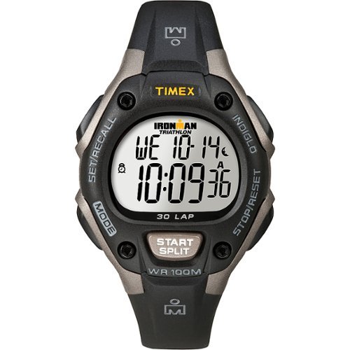 Timex - Unisex IRONMAN Classic 30 34mm Watch with Pay - Black/Silver-Tone/Timex Pay