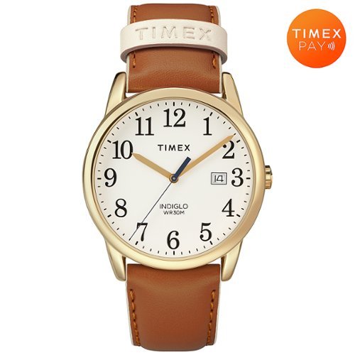 Timex - Women's Easy Reader 38mm Color Pop with Pay - Brown/Gold/Timex Pay