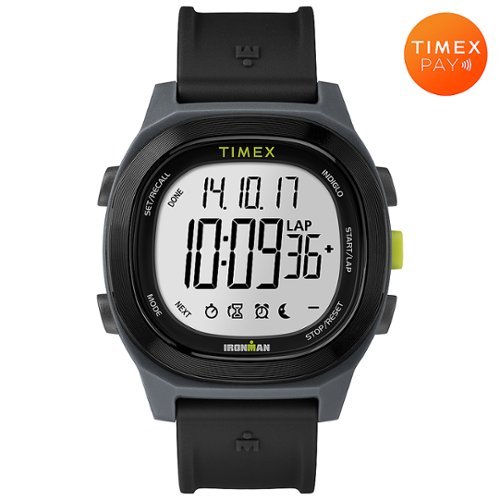 Timex Men's IRONMAN Transit 40mm Watch with Timex Pay - Black/Green Accent/Timex Pay